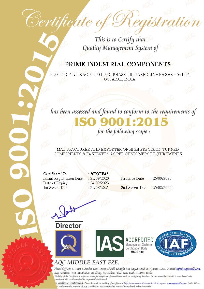 ISO 9001 CERTIFICATE