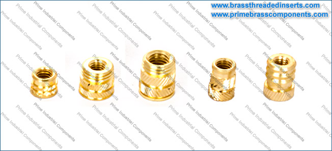 Brass left right knurling inserts